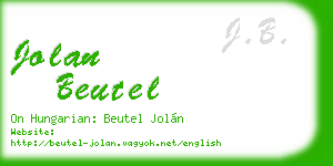 jolan beutel business card
